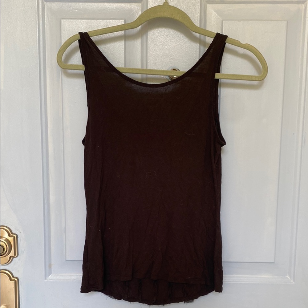 Black Ruffled Tank Top - Picture 3 of 4